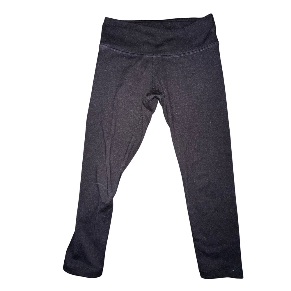 90 Degree By Reflex Girls Black Capri‎ Leggings Activewear Size S(7/8)